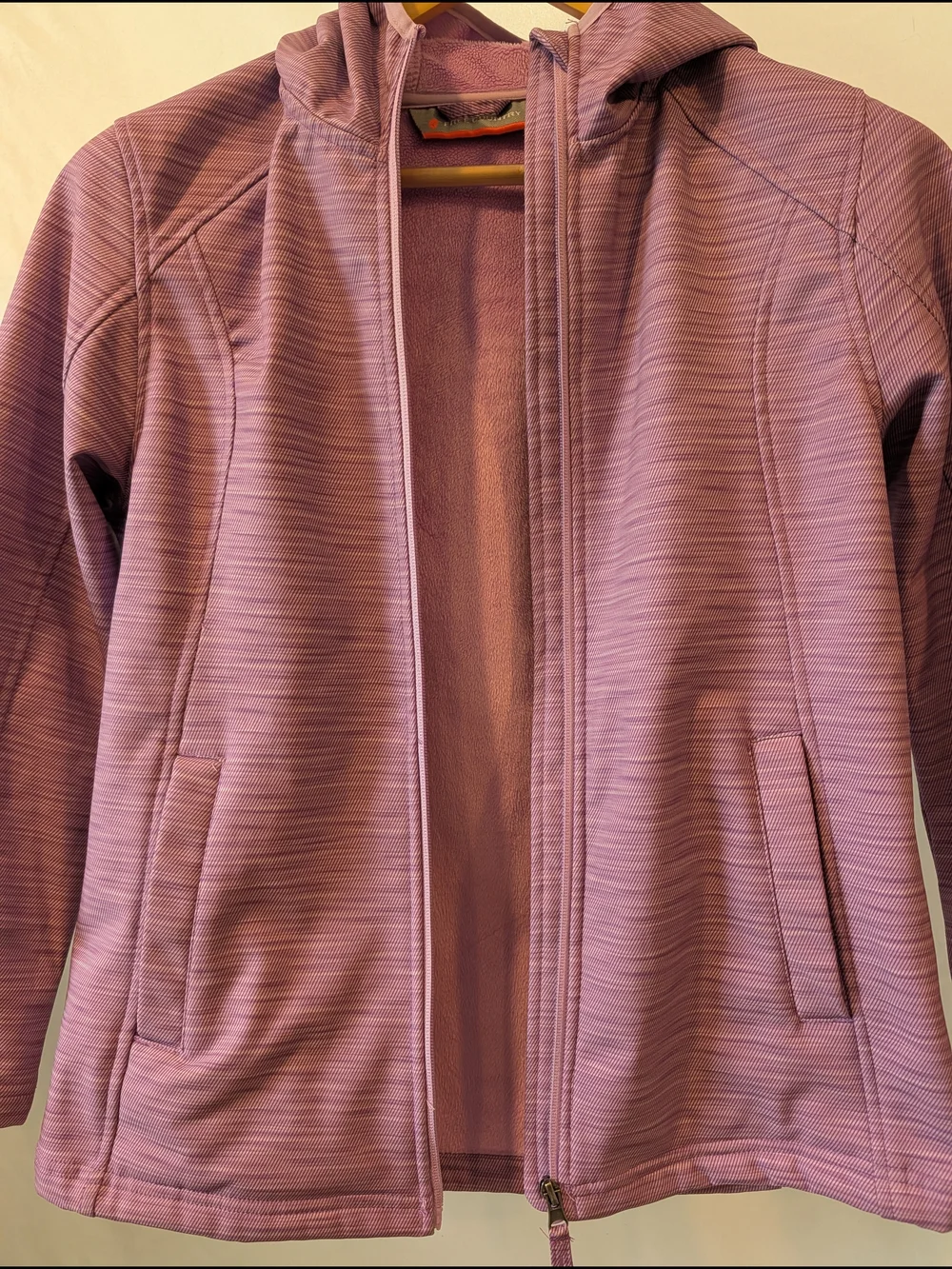 Free Country Kids Purple Hooded waterproof jacket with plush lining